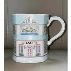Vintage Lenox Village Spice Collection 1992 Cafe Mug - Light Blue - Coffee